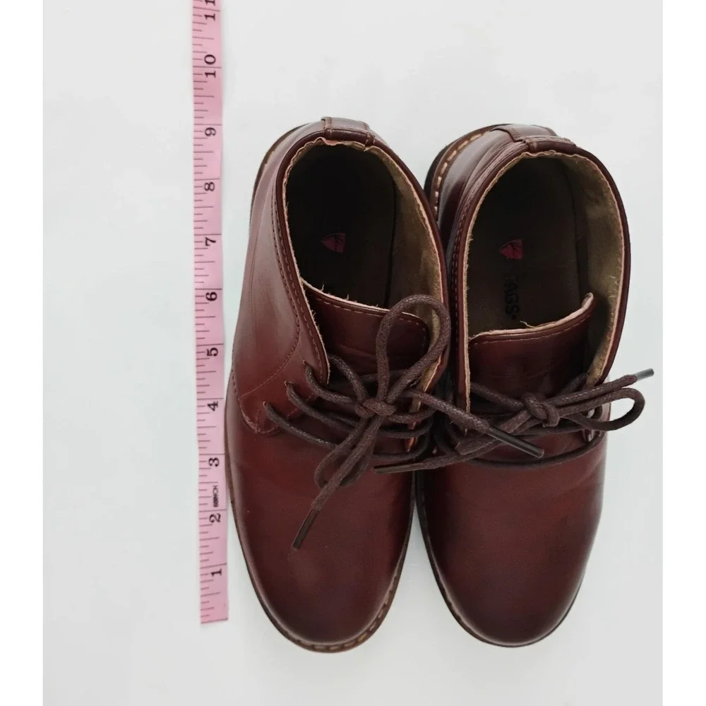 Deer Stags Nick Chukka Boots Kids Size 13M Burgundy Simulated Leather Lace Up